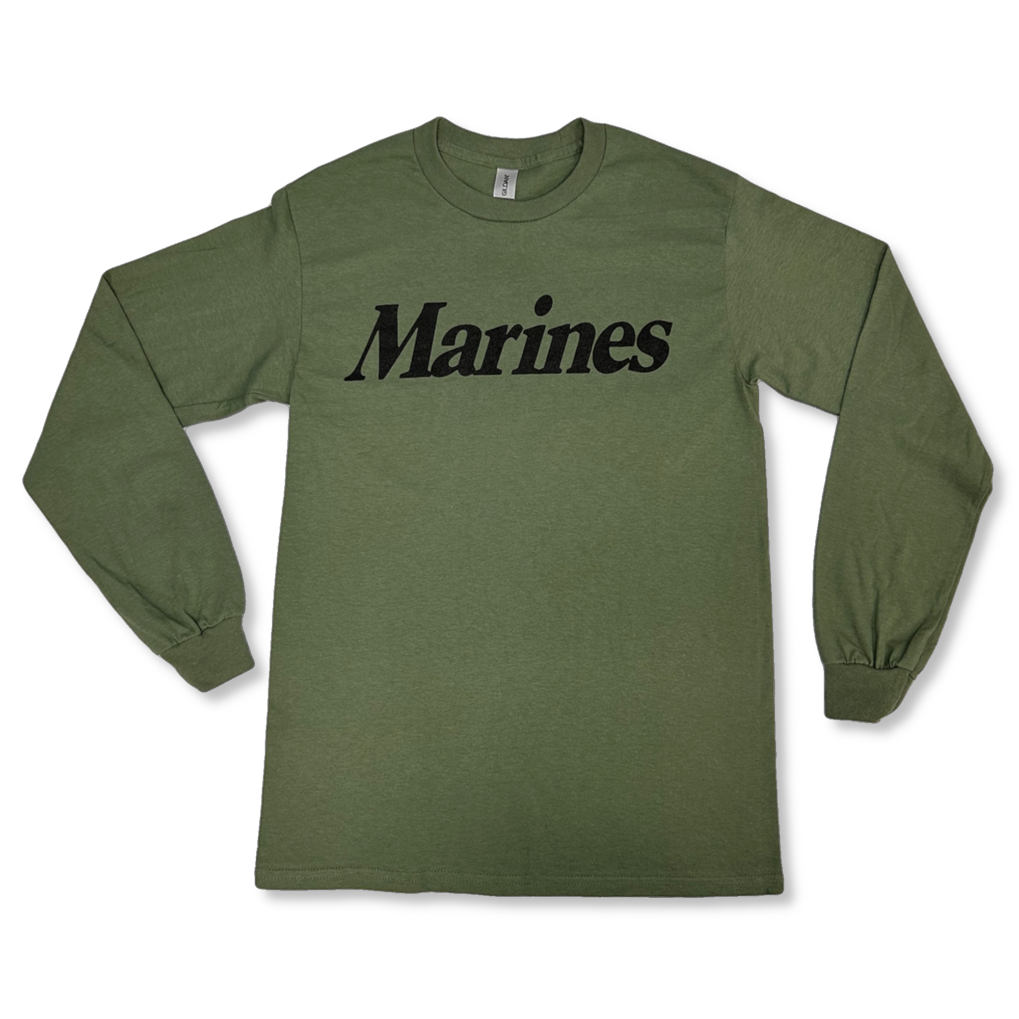 Marines Logo Core Long Sleeve T-Shirt (OD Green)