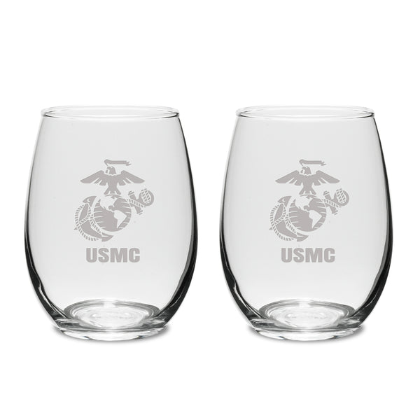 Wine Glass with Gold EGA 10 oz - The Marine Shop