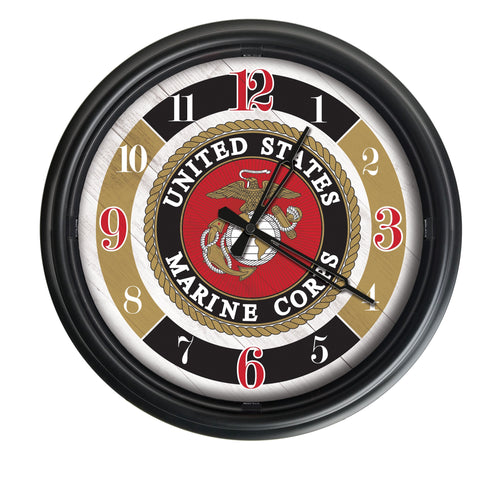 United States Marine Corps Indoor/Outdoor LED Wall Clock