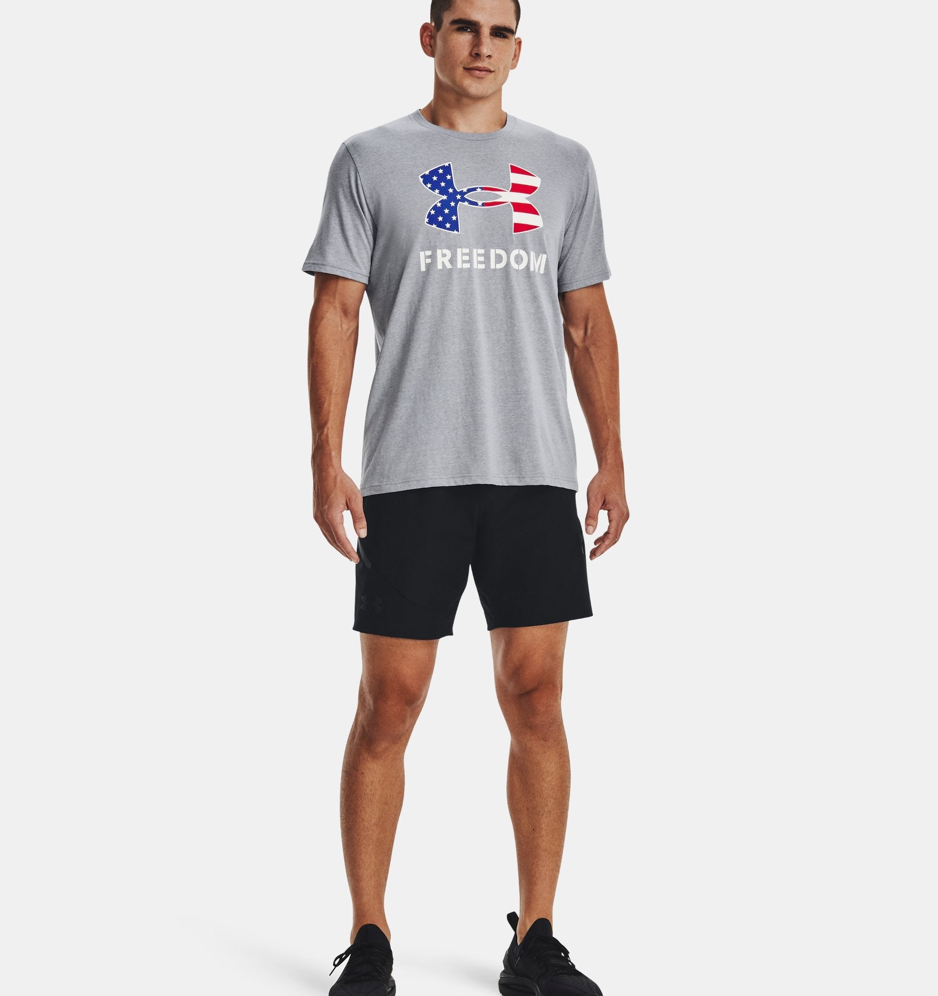 Under Armour New Freedom Logo T-Shirt (Grey)