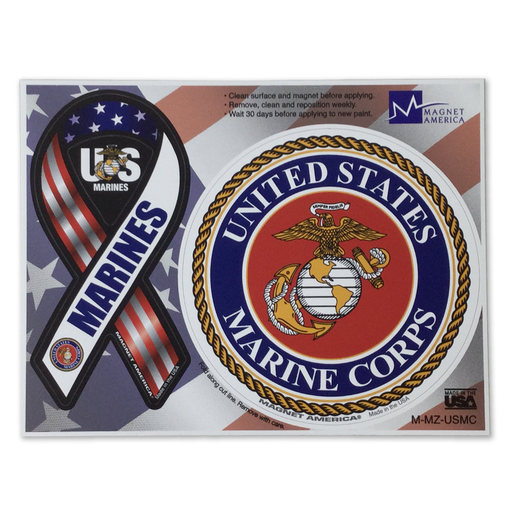 Marines 2 In 1 Ribbon And Seal Magnet