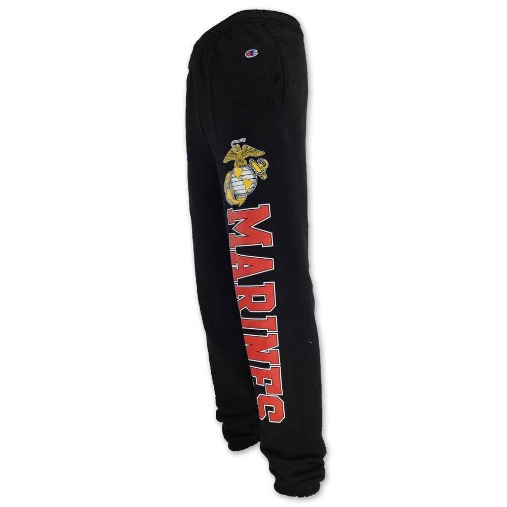 Marines Champion Fleece Banded Sweatpants (Black)
