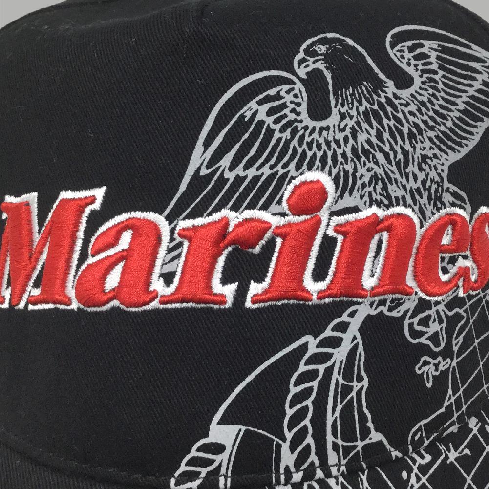 Marines Side Bill Hat Black