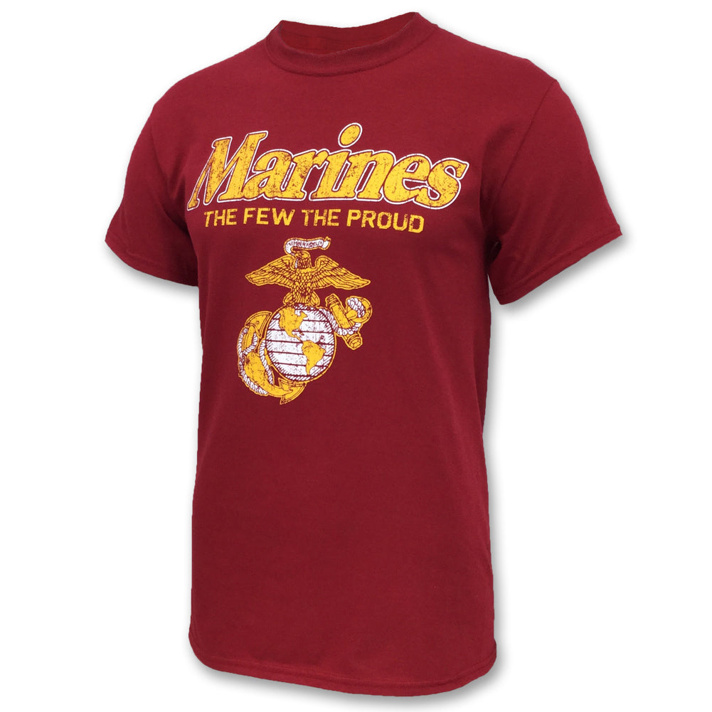 Marines The Few The Proud Faded T-Shirt (Cardinal)