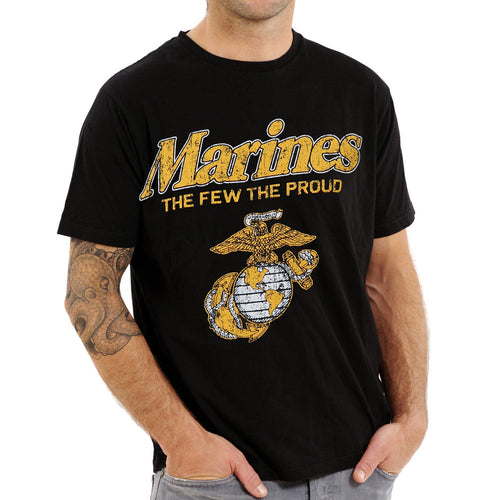 MARINES THE FEW THE PROUD FADED T-SHIRT (BLACK) 2