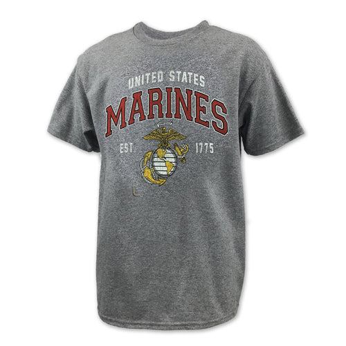 Marines Youth Globe Est. 1775 T-Shirt (Grey)
