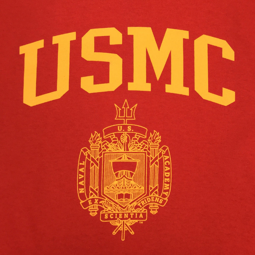 USMC Naval Academy Crest T-Shirt (Red)