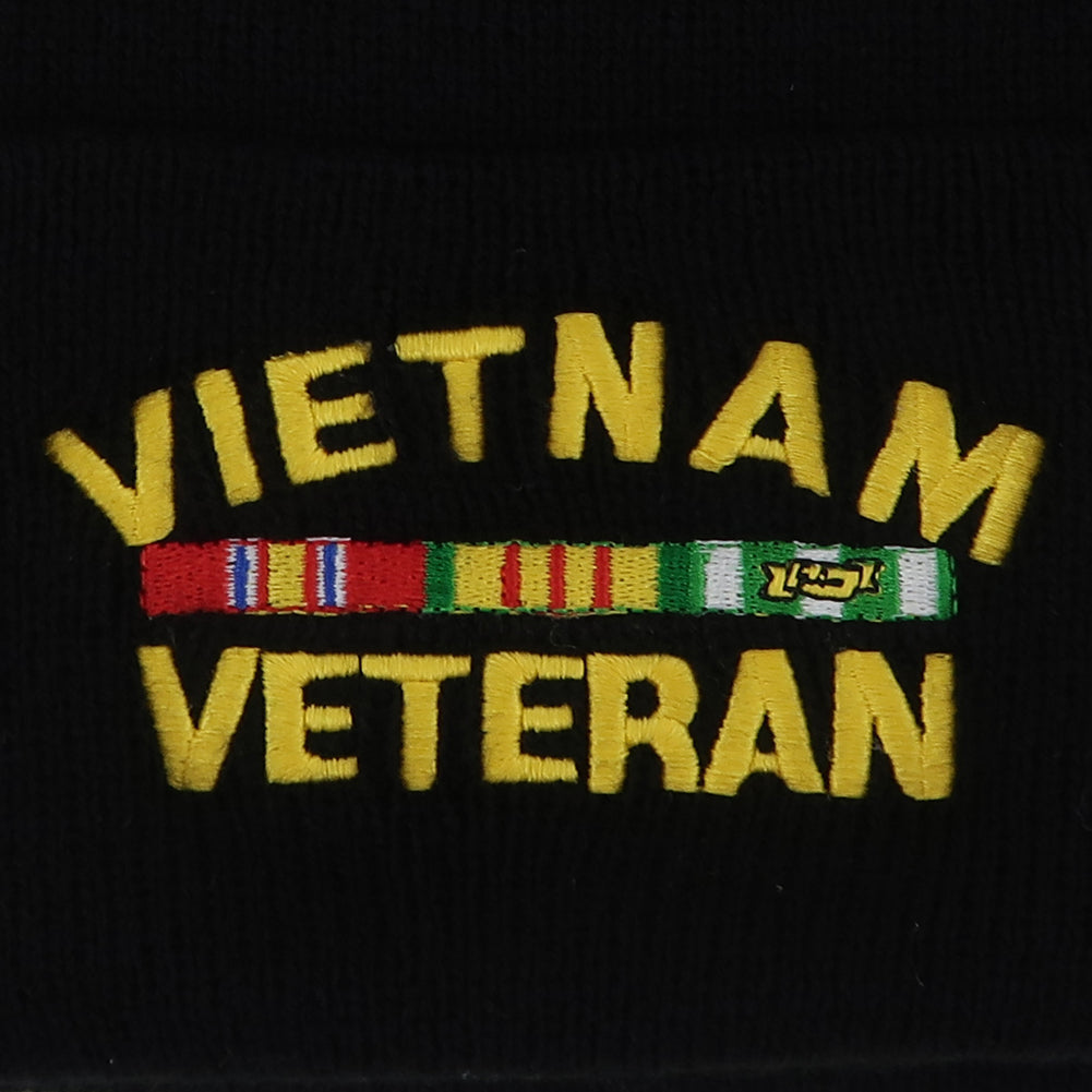 VIETNAM VETERAN WATCH CAP (BLACK)